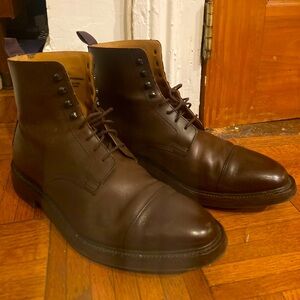Crockett and Jones Argyll Dark Brown Wax Calf Boots